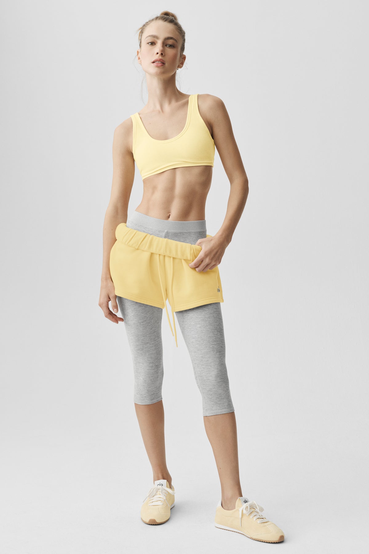 Alosoft Center Stage Bra - Warm Butter Heather--3