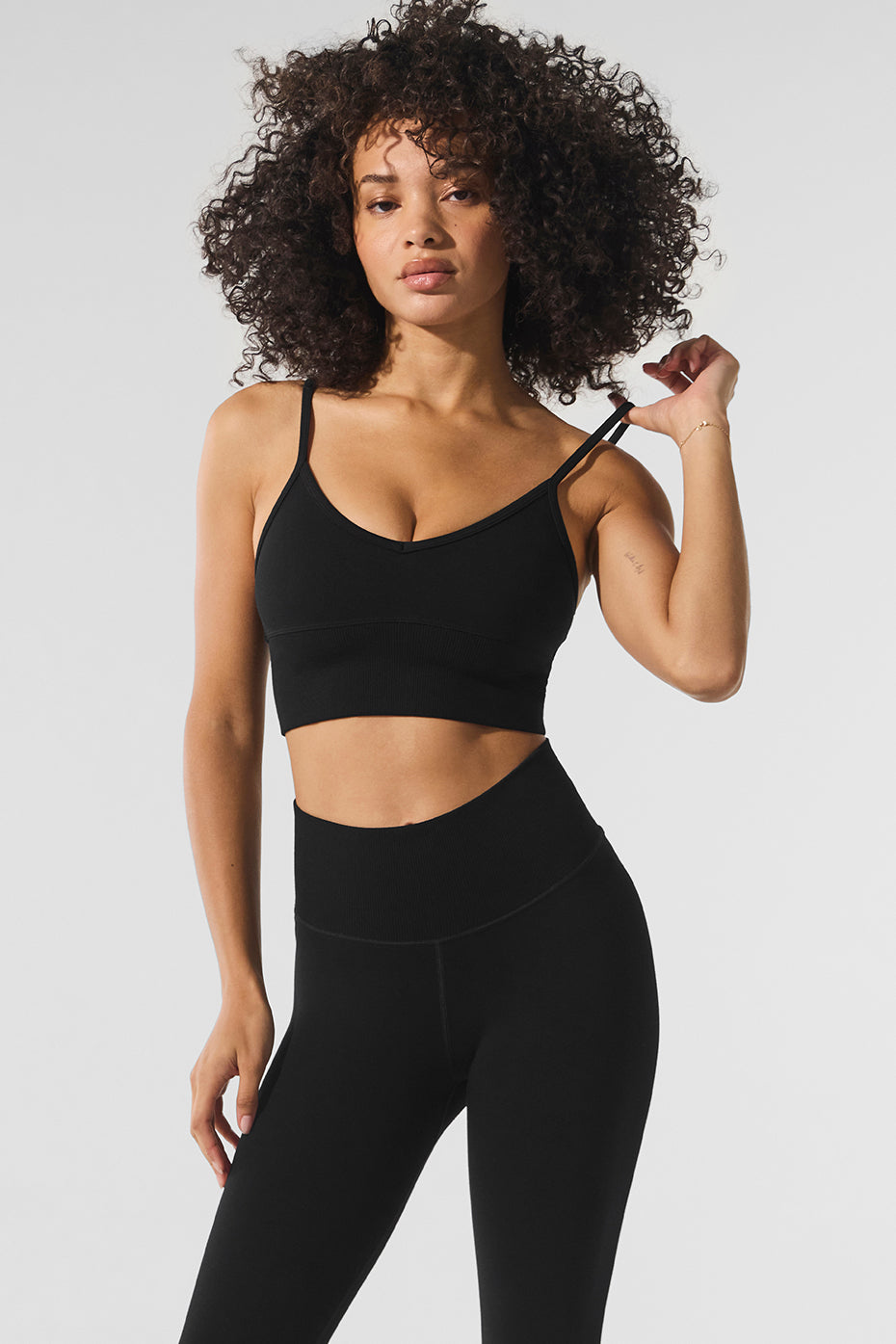 Seamless Winter Warm Plush Delight Bra - Black--0