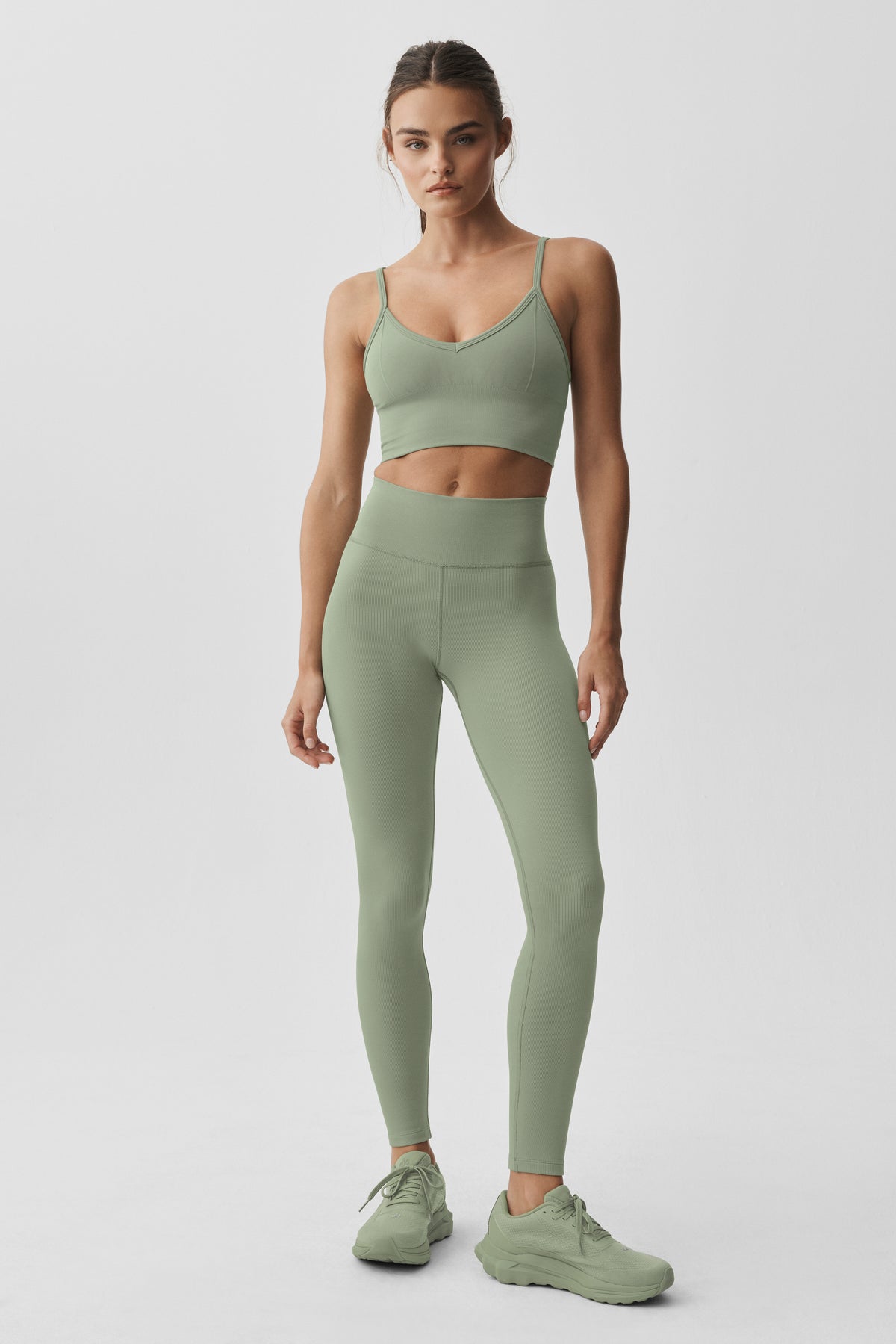 Seamless Modal Ribbed Delight Bralette - Dune Grass--5