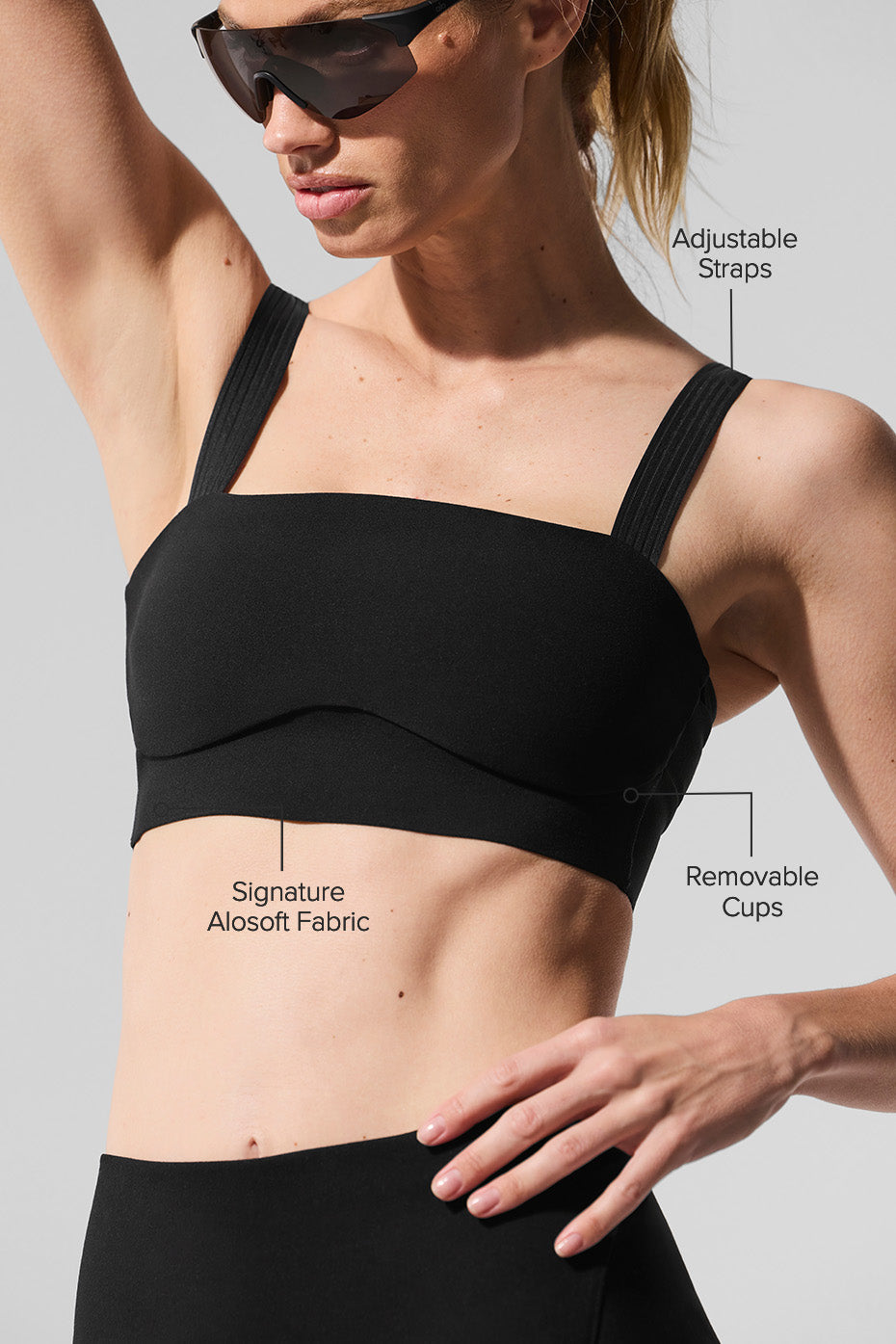 Alosoft Serve It Up Bra - Black--1