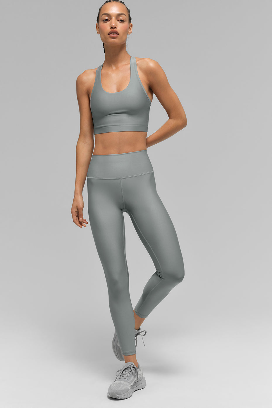 Airlift Super Sleek Bra Tank - Lunar Grey--5