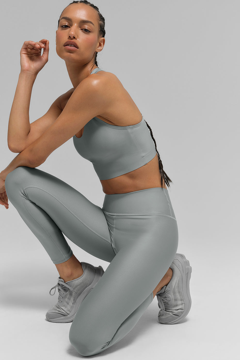 Airlift Super Sleek Bra Tank - Lunar Grey--3