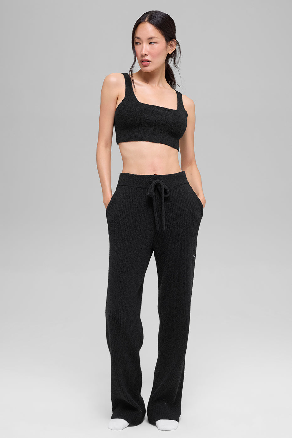 Snuggle Up Sweater Bra - Black--3
