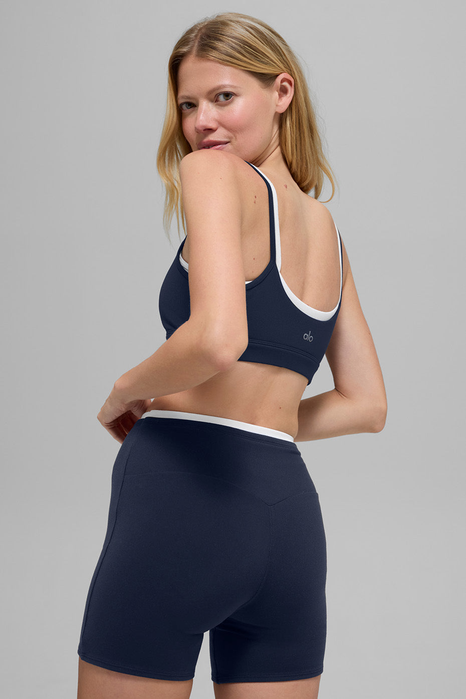 Airbrush Double Up Bra - Navy/White--3