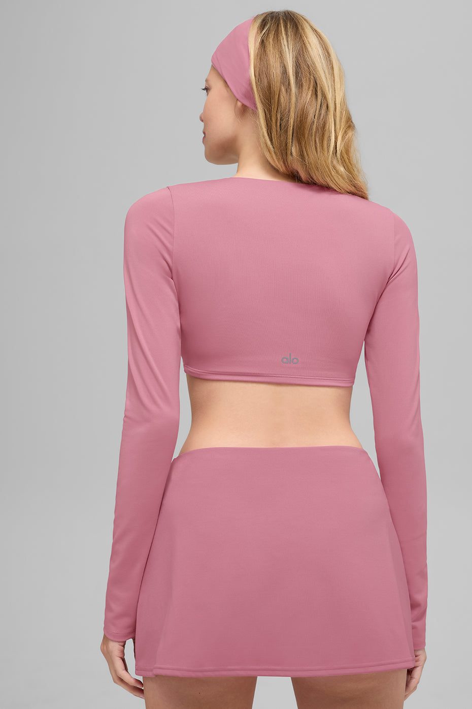 ALO Softsculpt Precision Long Sleeve Bra - Pink Wild Rose--2