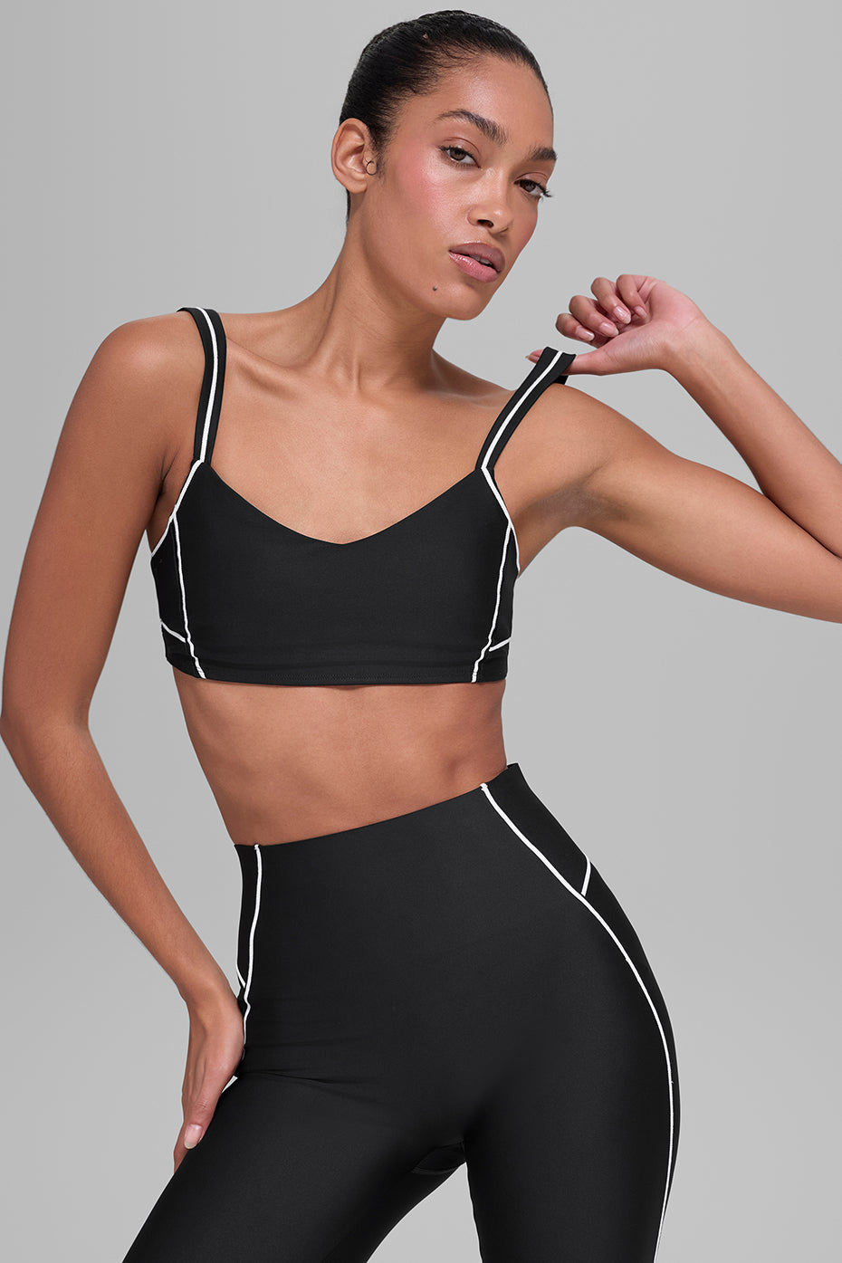 Airlift Haven Bra - Black/White--0