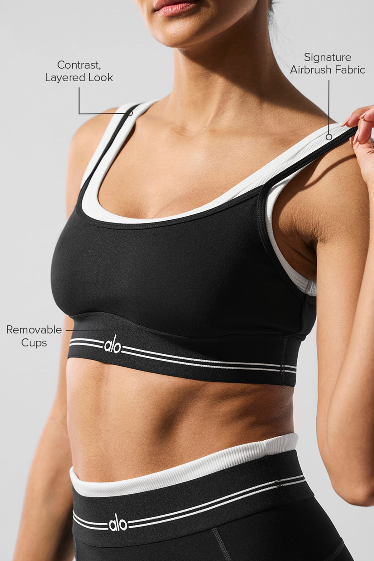 Airbrush Better Together Bra - Black/White--1