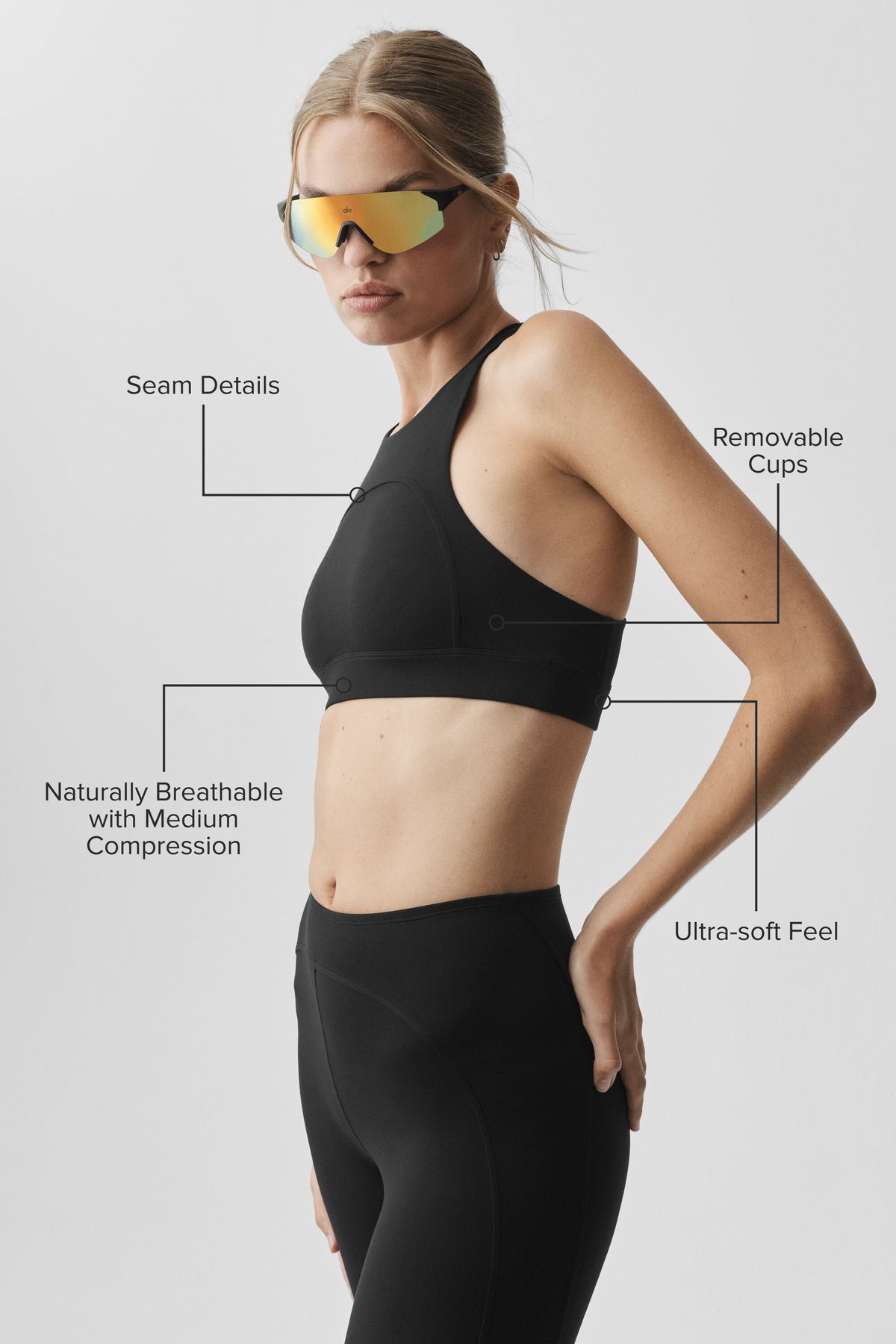 ALO Softsculpt Superset Bra - Black--1