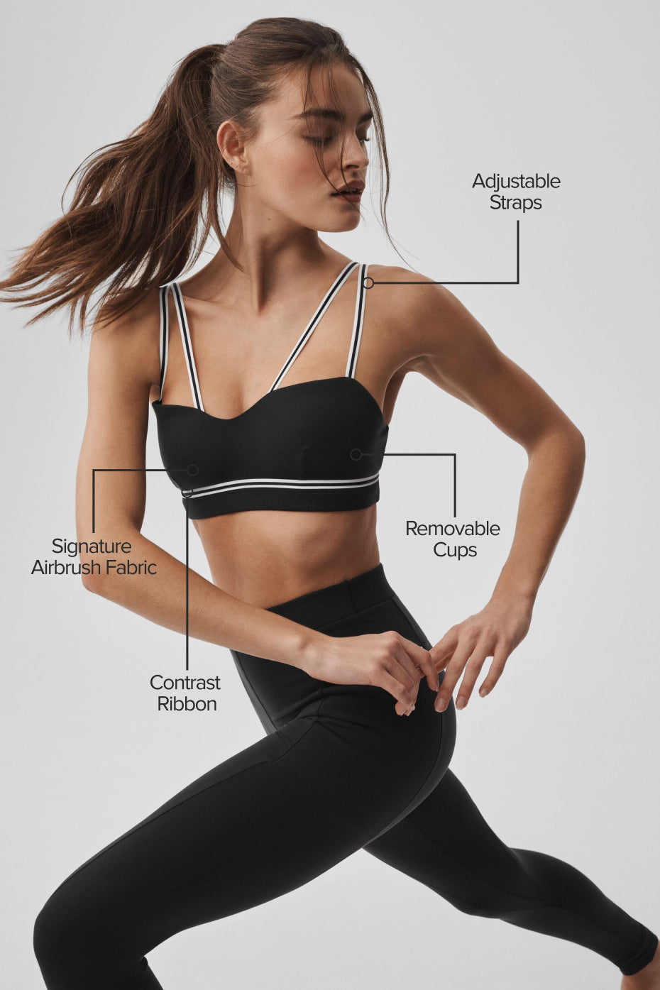 Airbrush Fast Track Bra - Black/White--1