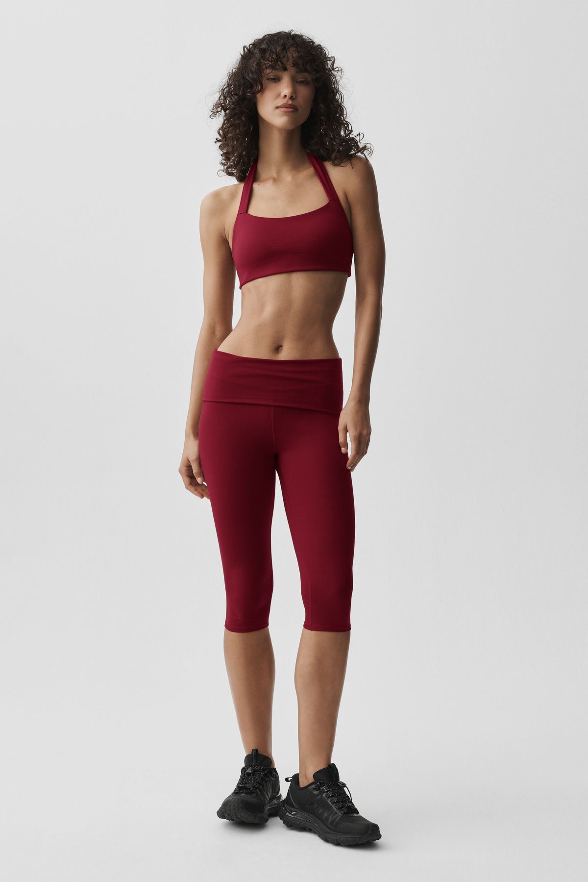 ALO Softsculpt Feel The Heat Halter Bra - Summer Romance Red--4