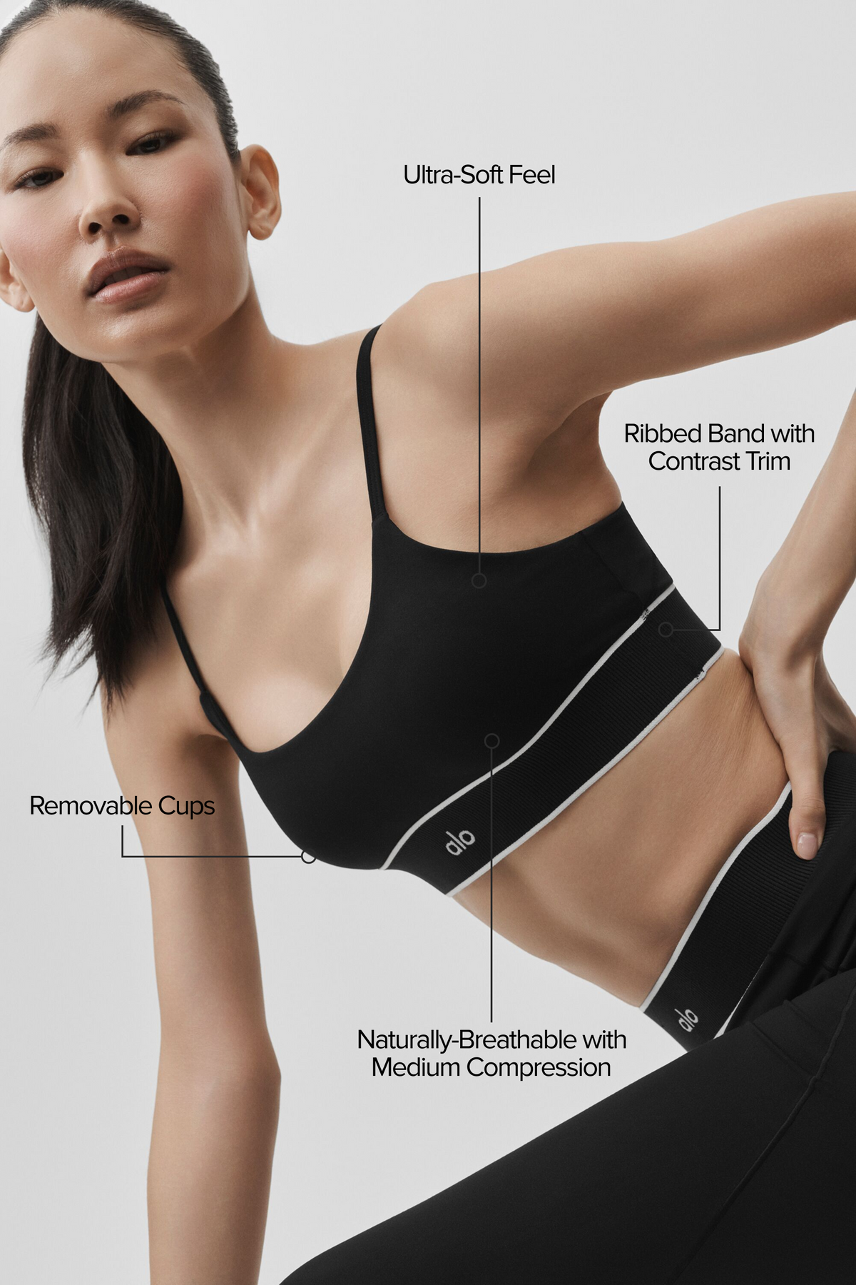 ALO Softsculpt Amp It Up Bra - Black--1