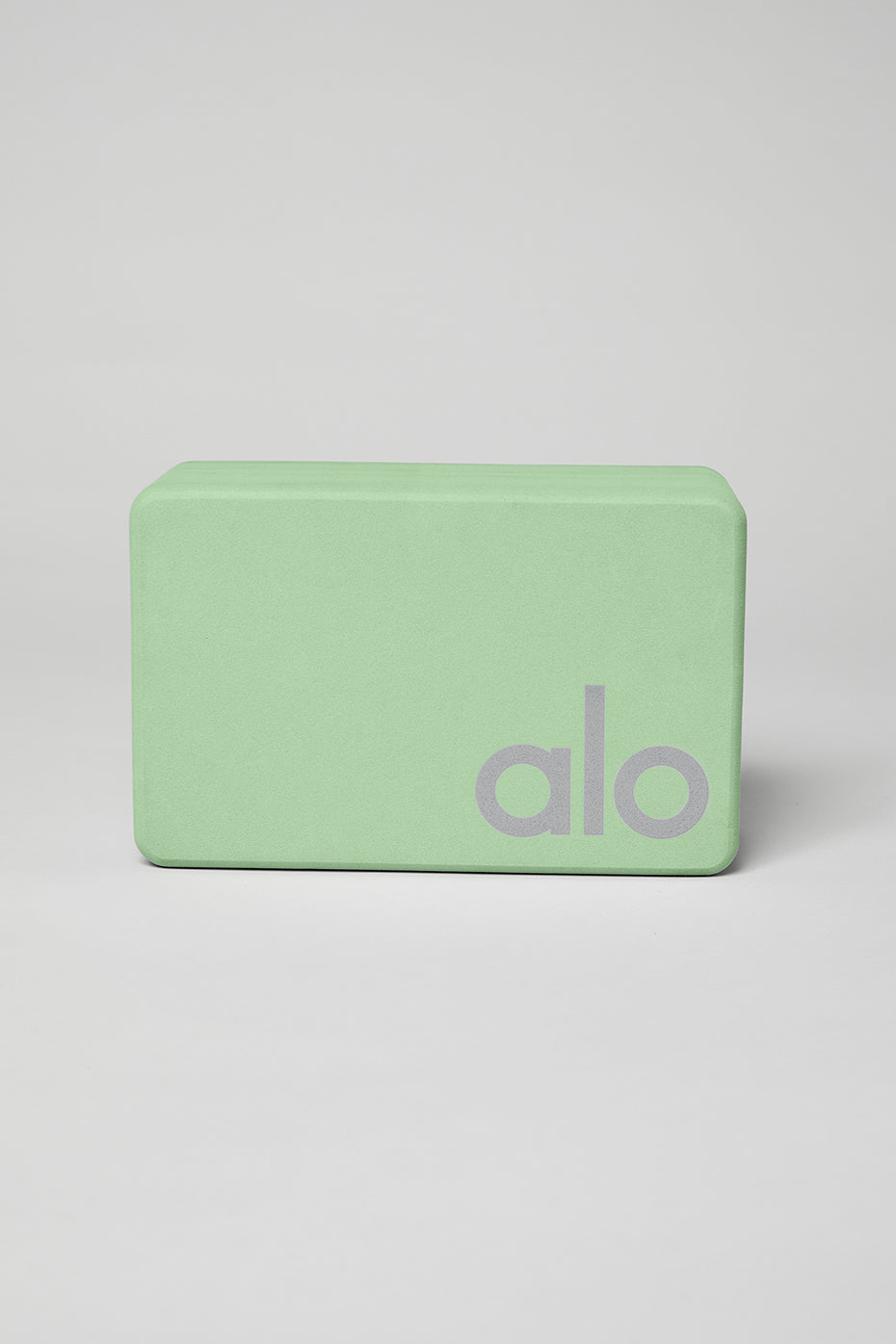 Uplifting Yoga Block - Honeydew/Silver--0