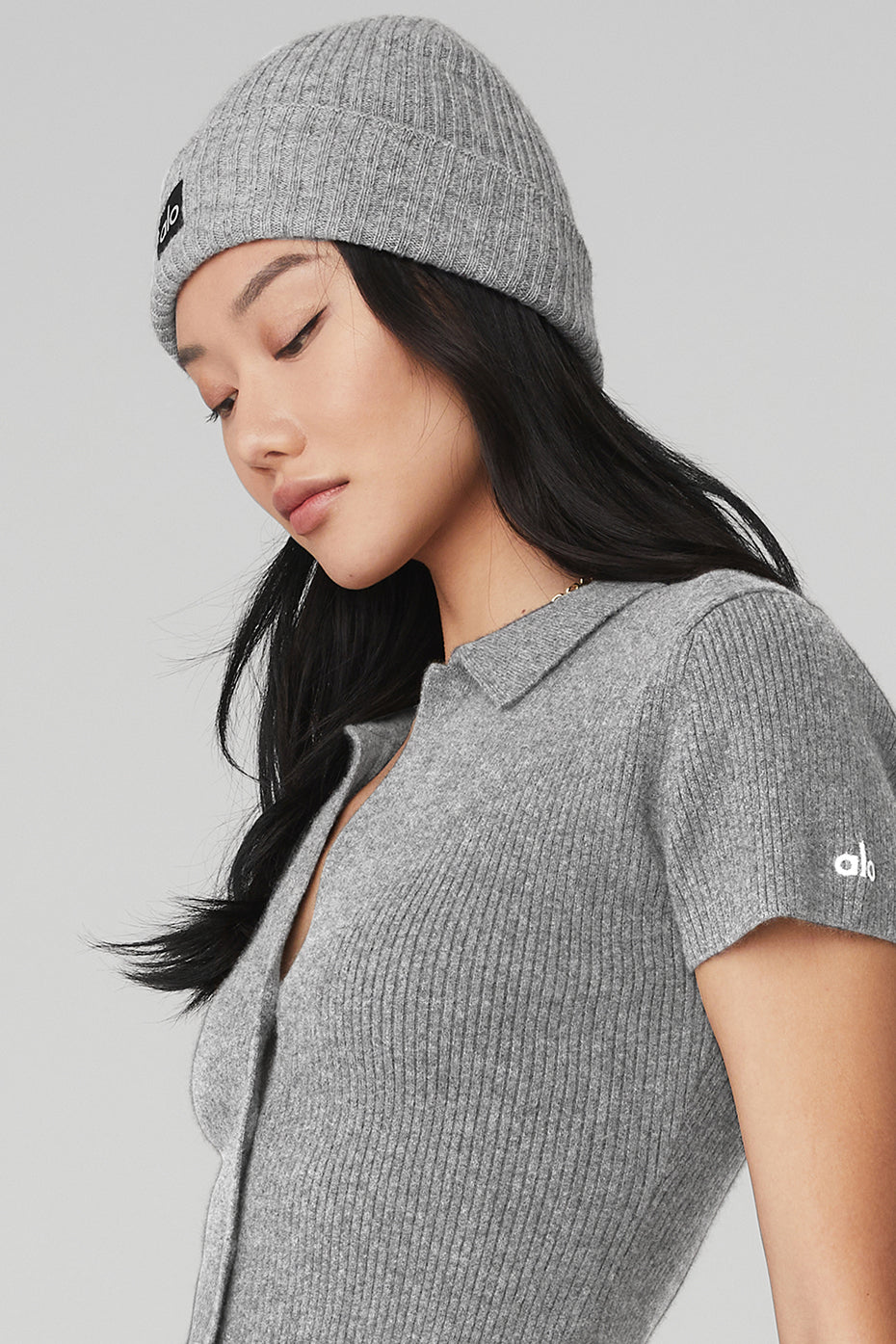 Cashmere Beanie - Dove Grey Heather--0