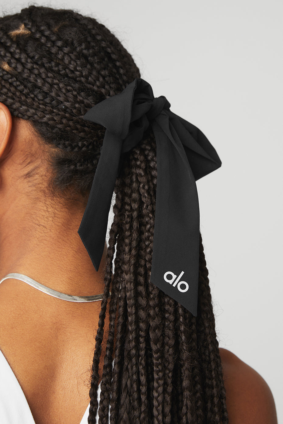 Love Knots Tie Scrunchie - Black--1
