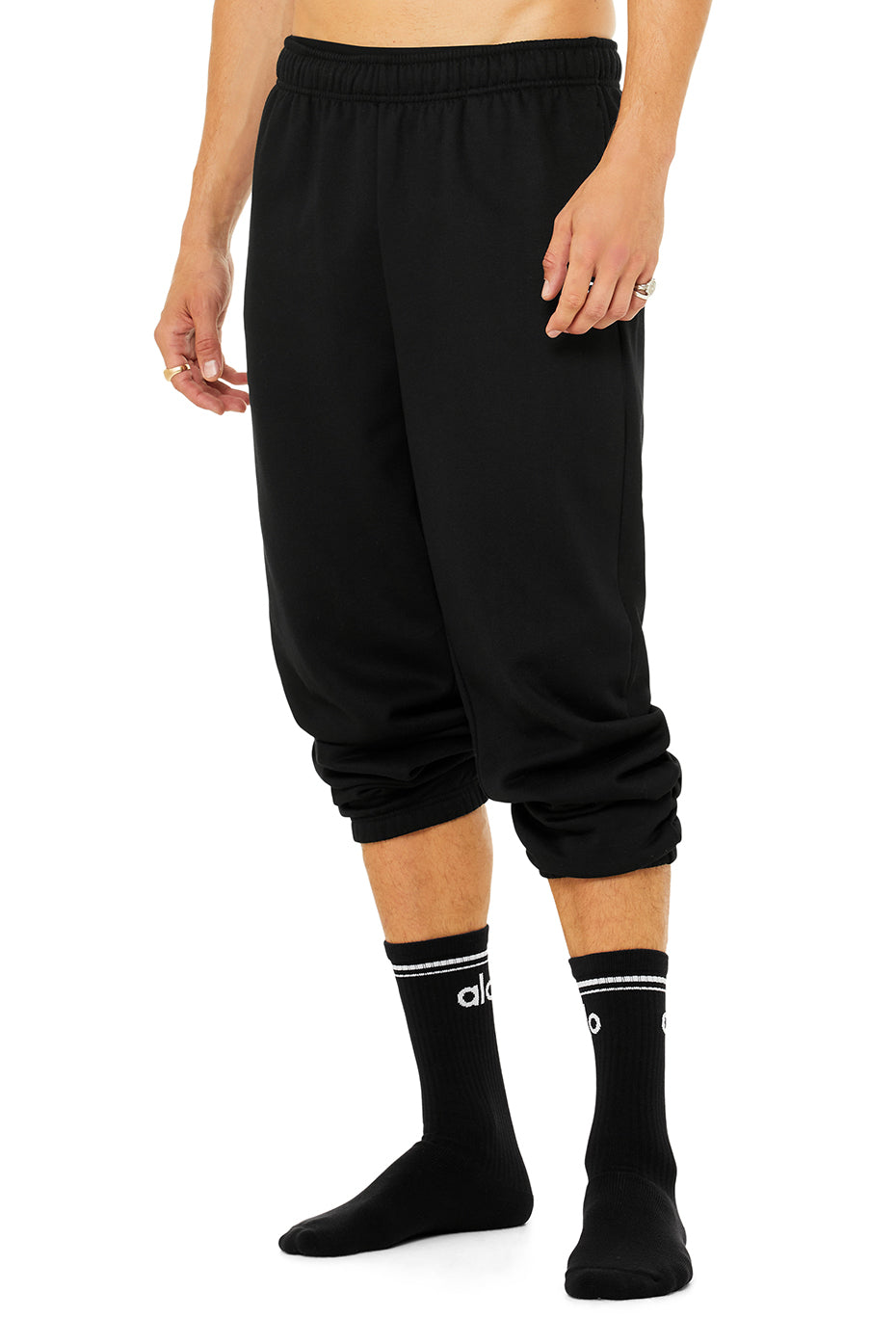 Unisex Throwback Sock - Black/White--1