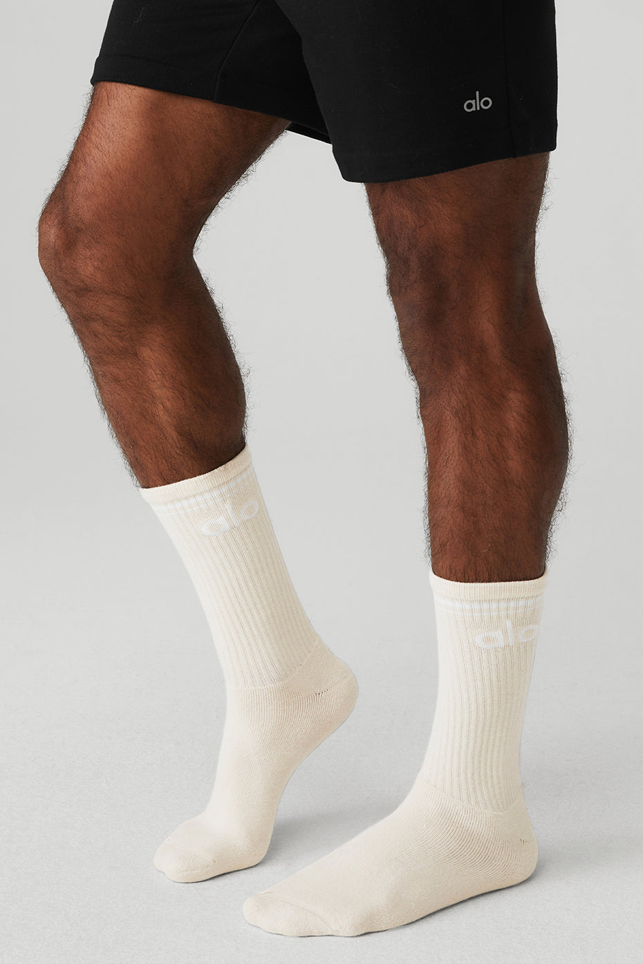 Unisex Throwback Sock - Bone/White--1
