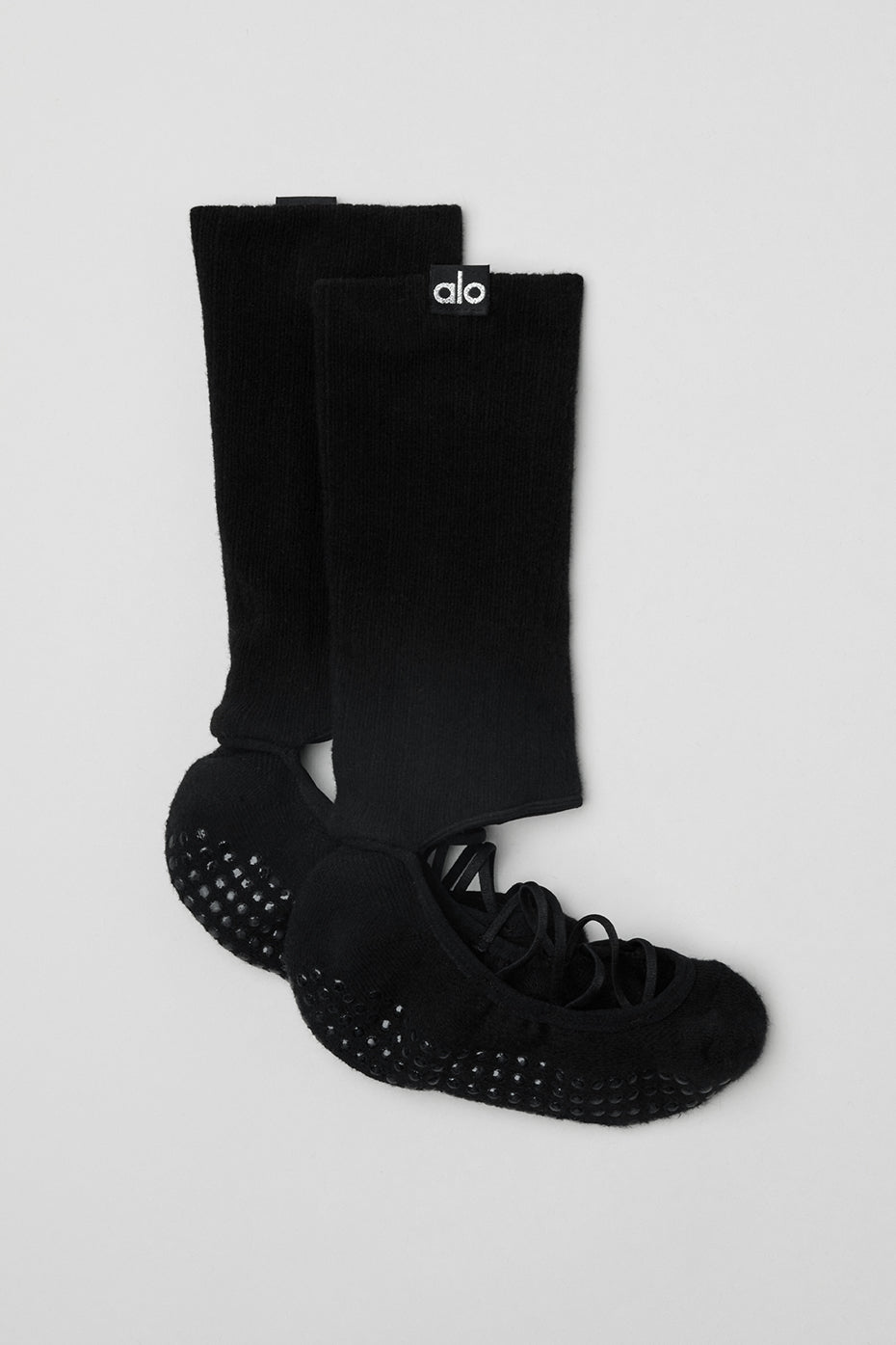 Women's Strappy Siren Grip Sock - Black--2