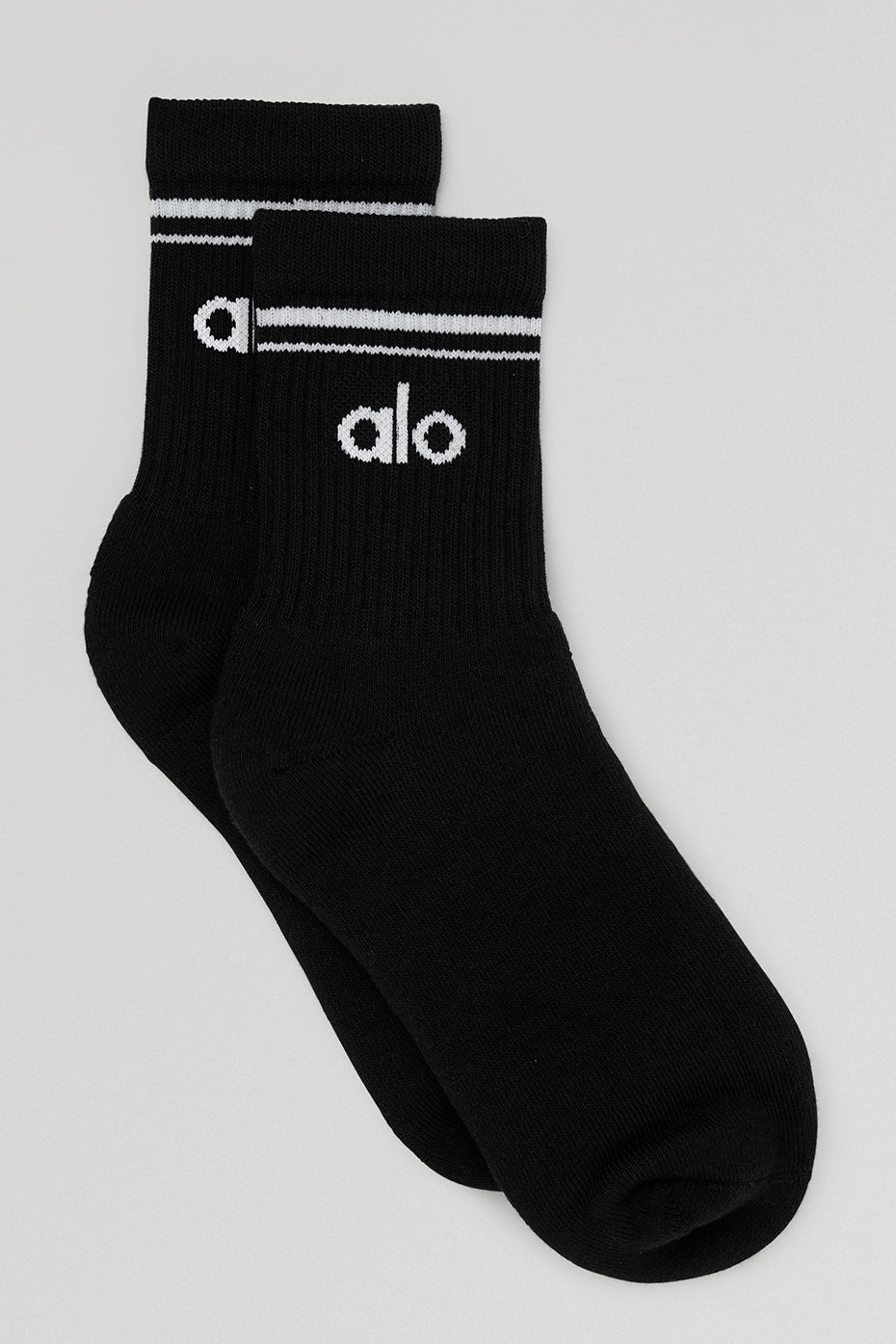 Unisex Half-Crew Throwback Sock - Black/White--0