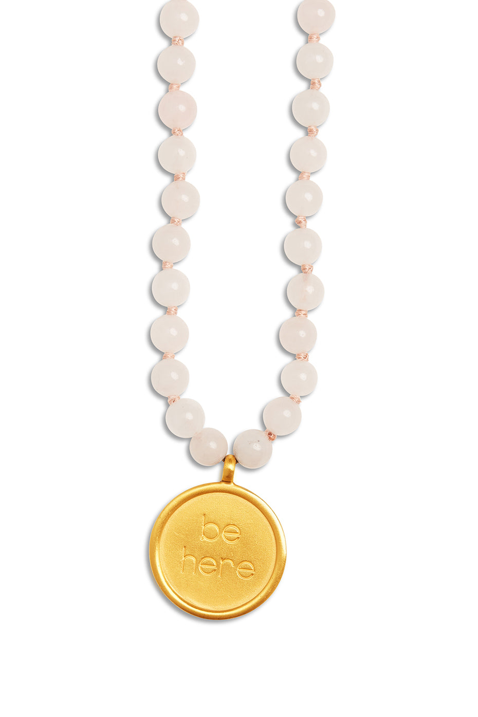 Rose Quartz Mala Necklace--0