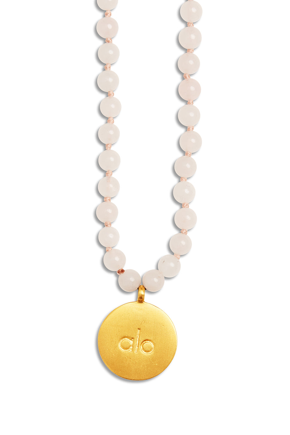 Rose Quartz Mala Necklace--1