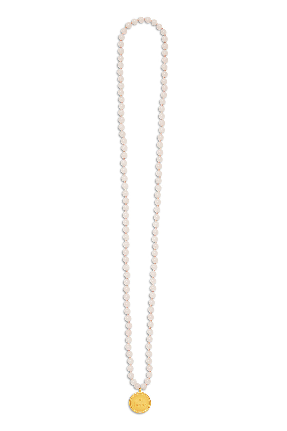 Rose Quartz Mala Necklace--2