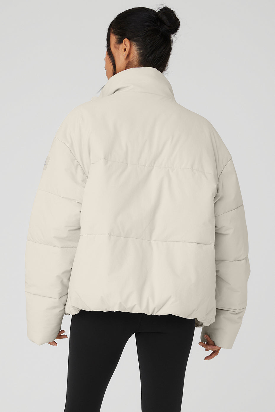Stretch Woven Street Puffer - Bone--1